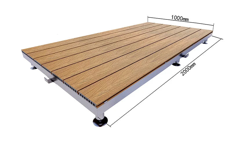 🔥 Hot Sale | Modular WPC Outdoor Deck Platform with Adjustable Pedestals – Instant Glamping & Patio Flooring