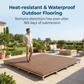 🔥 Hot Sale | Modular WPC Outdoor Deck Platform with Adjustable Pedestals – Instant Glamping & Patio Flooring
