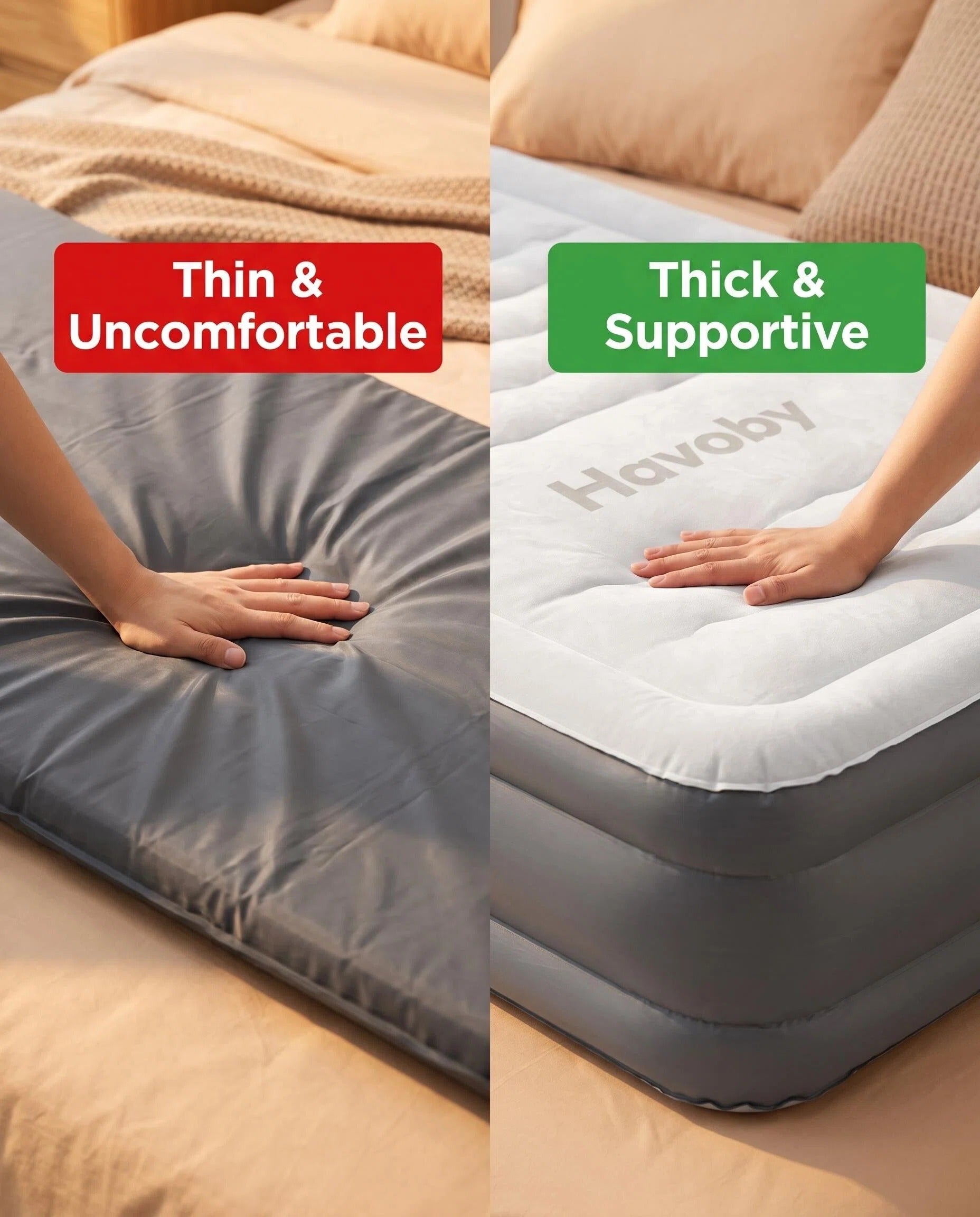 Built-in Pump SUV Trunk Inflatable Car Air Mattress for Outdoor Camping