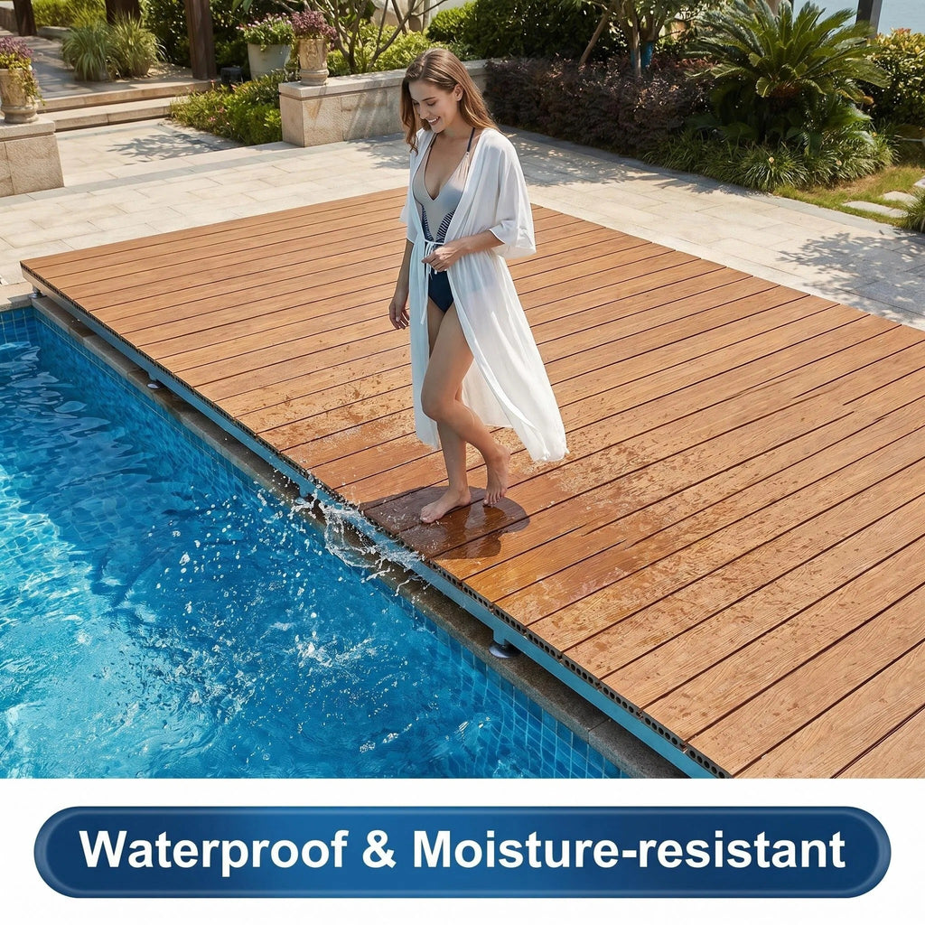 🔥 Hot Sale | Modular WPC Outdoor Deck Platform with Adjustable Pedestals – Instant Glamping & Patio Flooring