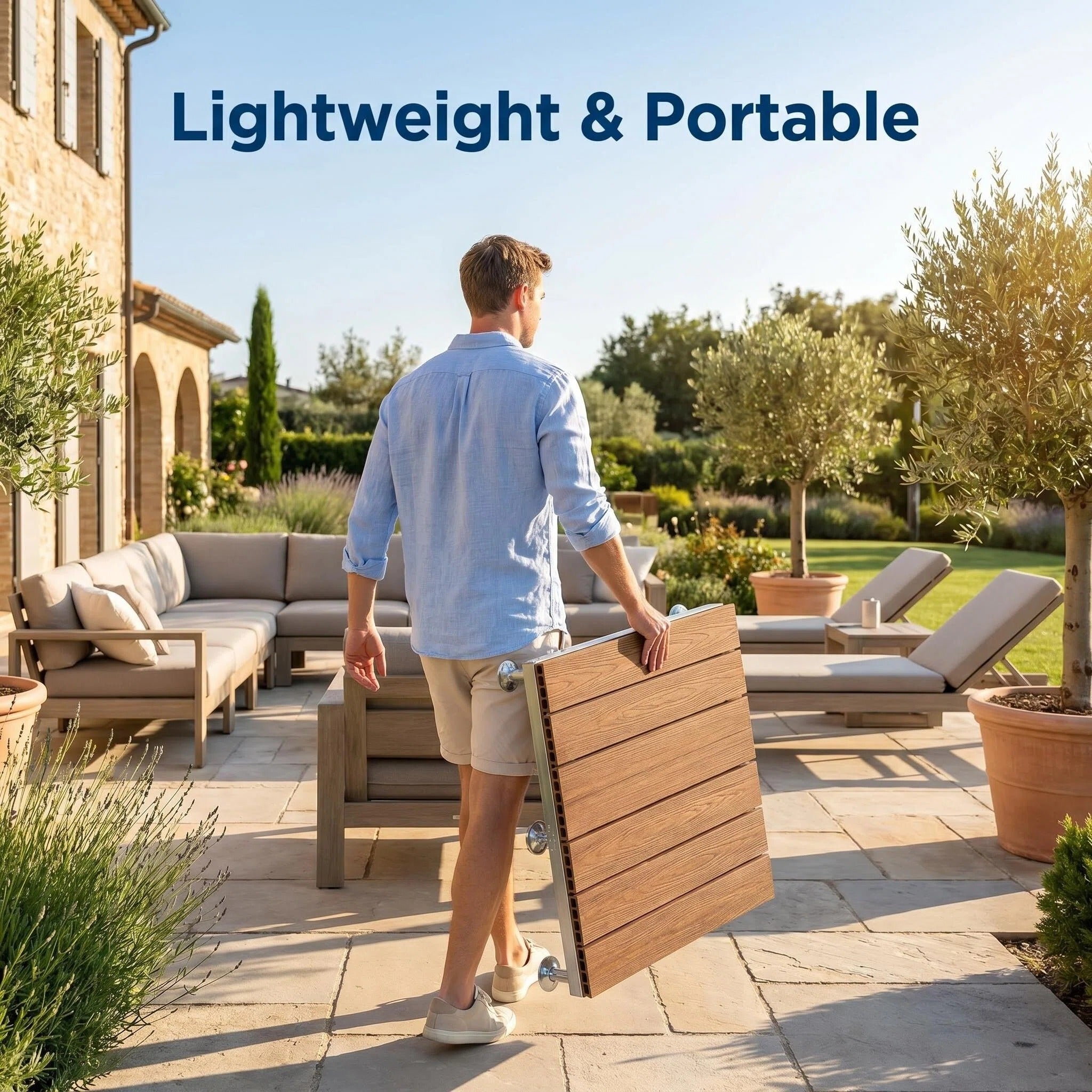 🔥 Hot Sale | Modular WPC Outdoor Deck Platform with Adjustable Pedestals – Instant Glamping & Patio Flooring